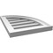 Ekena Millwork Quarter Round Top Right Surface Mount PVC Gable Vent w/ 2"W x 2"P Brickmould Sill Frame, 14"W x 18"H GVPQR14X1803SF - alternate 2